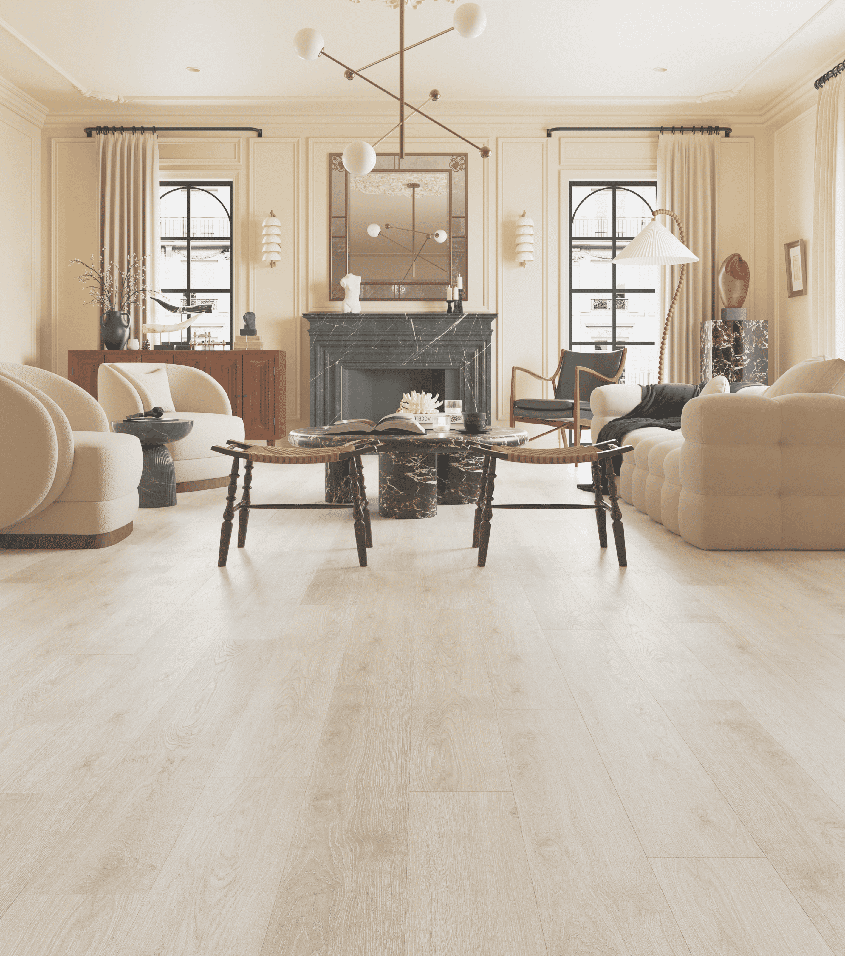 Pro Viva Envi - NV 09 Anglican Ash in living room setting